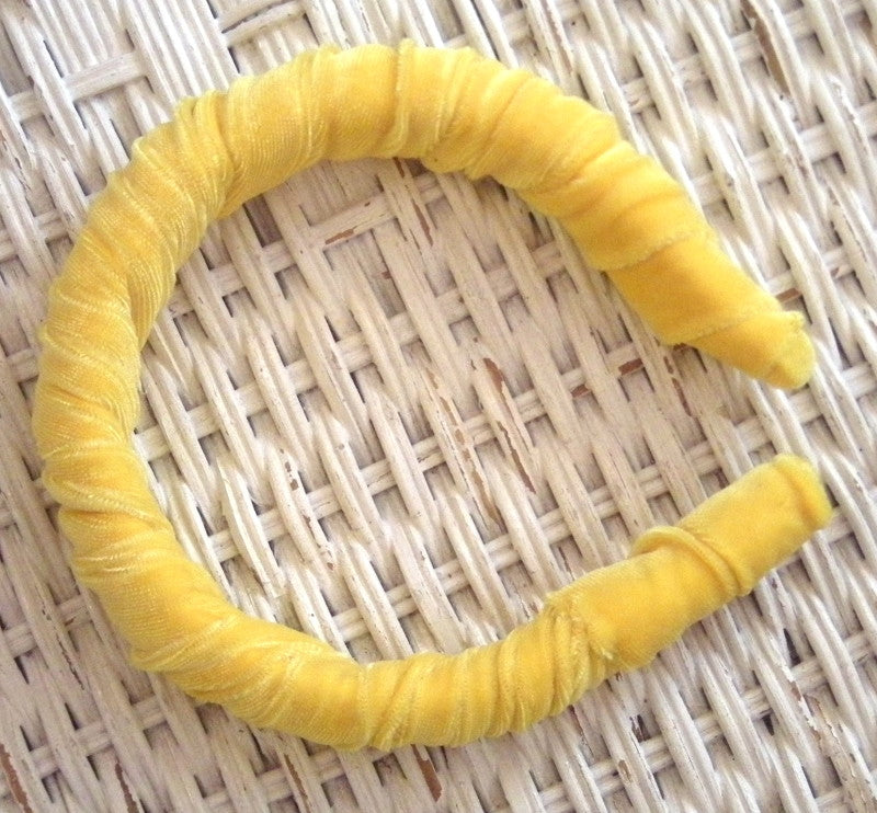 Yellow Velvet Headband