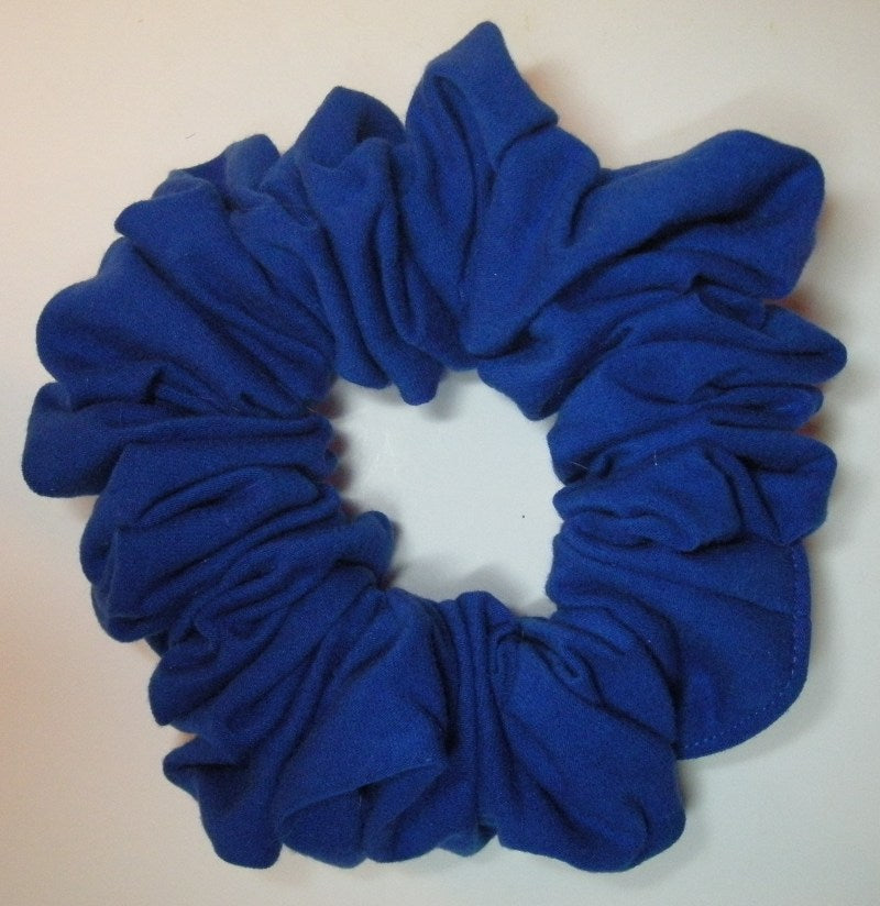 Royal Blue Jersey Hair Scrunchy - Full