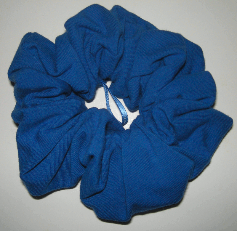 Royal Blue Jersey Hair Scrunchy - Regular