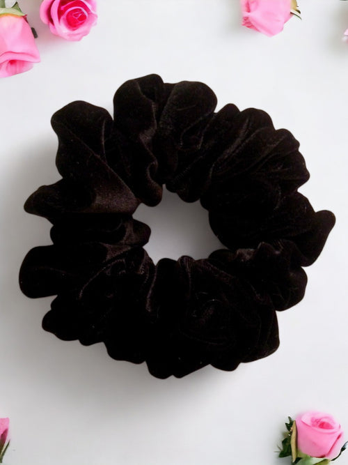 Black Velvet Scrunchy - Full