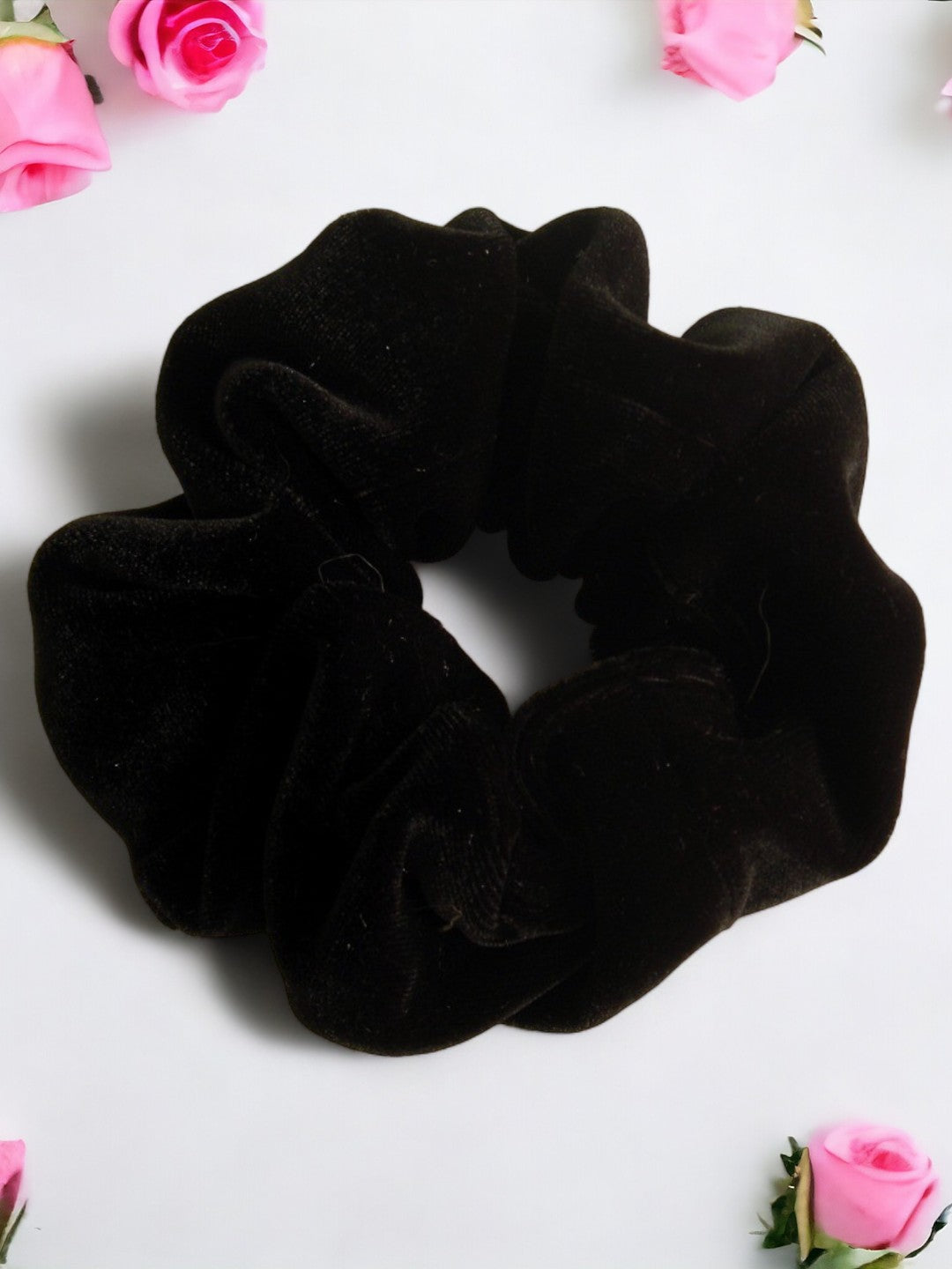 Black Velvet Scrunchy - Small