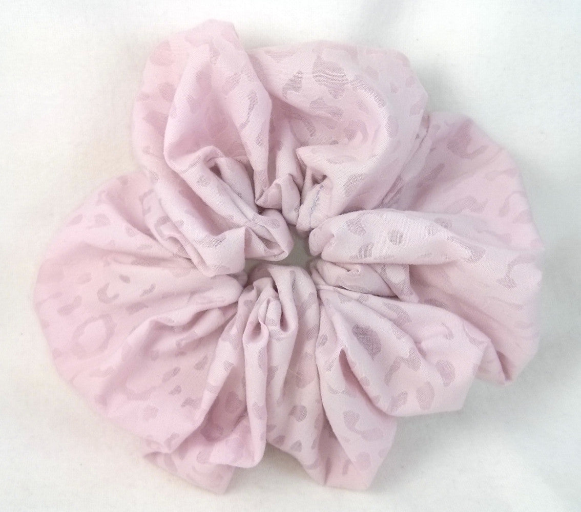 Orchid Leopard Burnout Ponytail Holders - Large