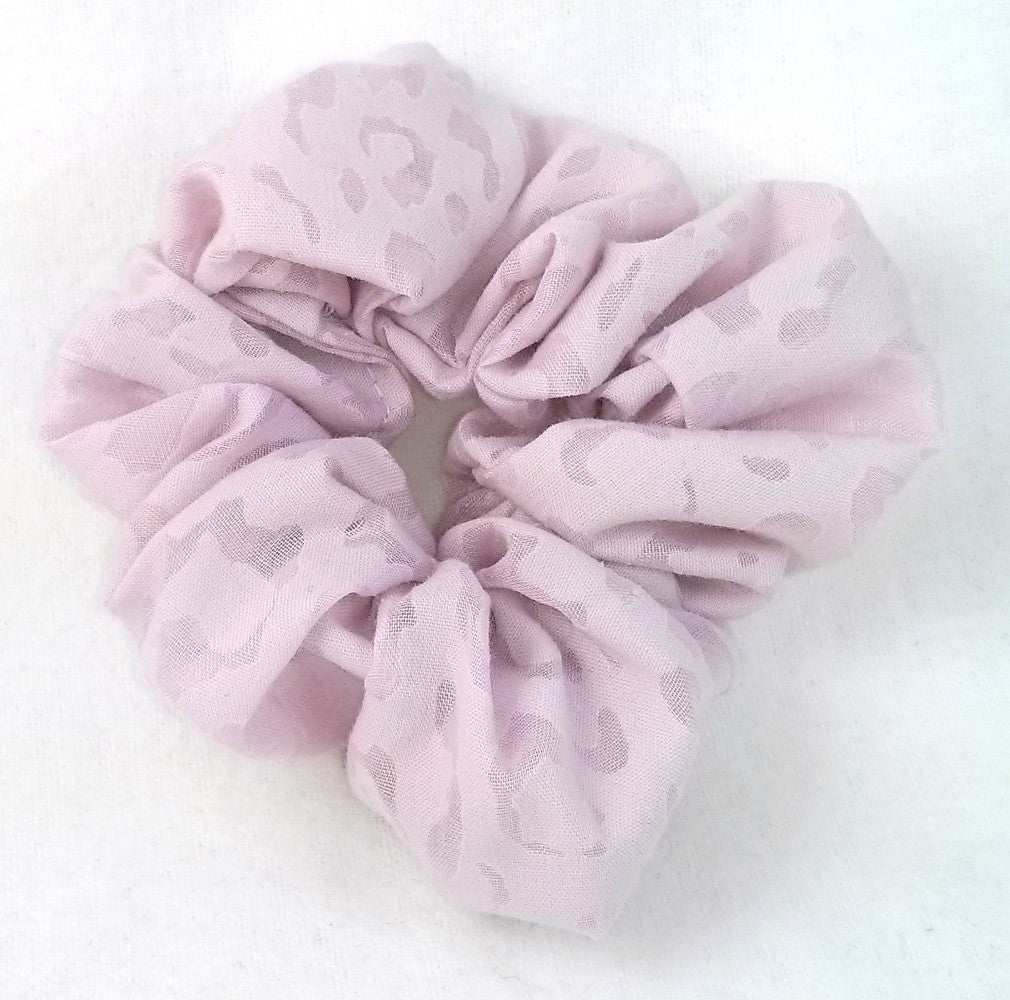 Orchid Leopard Burnout Ponytail Holders - Small