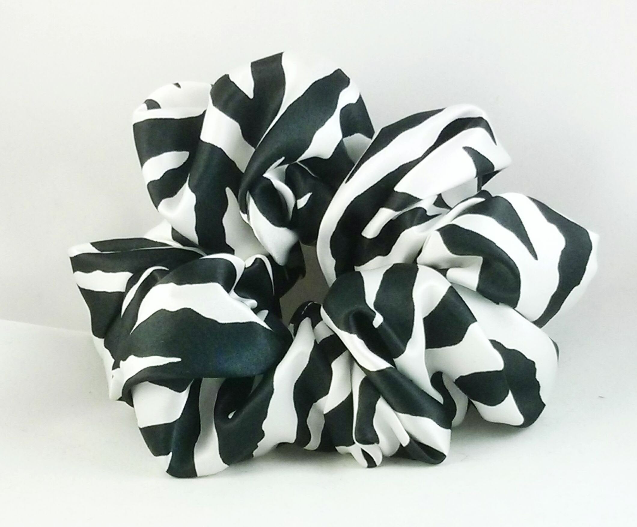 Zebra Satin Scrunchy - Jumbo