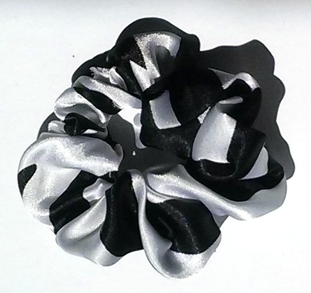 Zebra Satin Scrunchy - Small