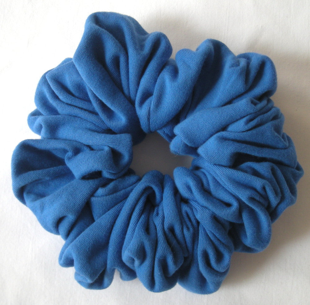 Royal Blue Jersey Hair Scrunchy - Jumbo