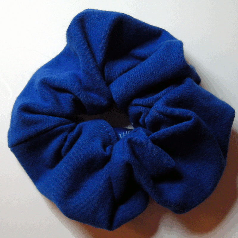 Royal Blue Jersey Hair Scrunchy - Small