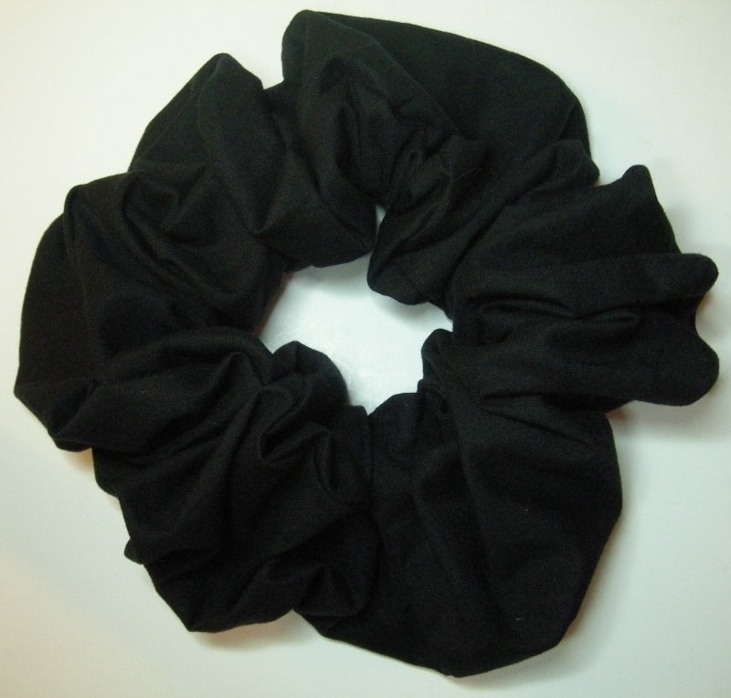 Black Cotton Scrunchy - Jumbo