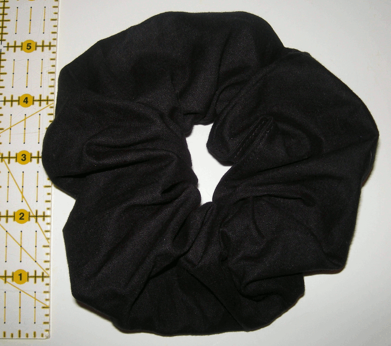 Black Cotton Scrunchy - Large