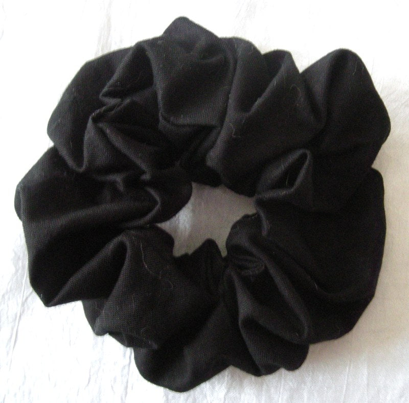 Black Cotton Scrunchy - Regular