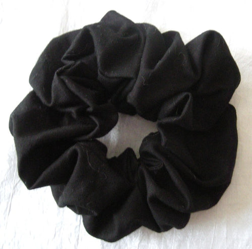 Black Cotton Scrunchy - Regular