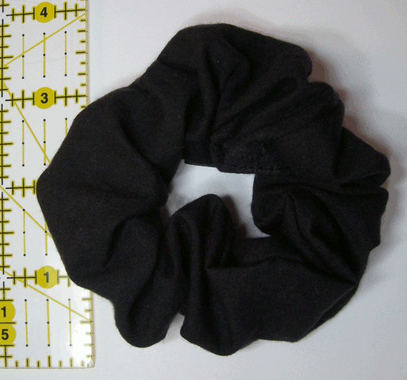 Black Cotton Scrunchy - Small
