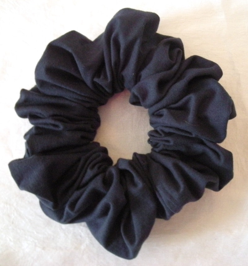 Navy Blue Jersey Hair Scrunchy - Jumbo