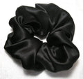 Black Silk Charmeuse Scrunchy - Regular
