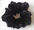 Black Velvet with embossed flowers Scrunchy - Regular