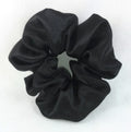 Black Satin Hair Scrunchy - Regular
