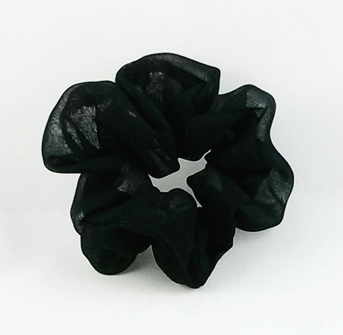 Black Chiffon Hair Scrunchy - Small