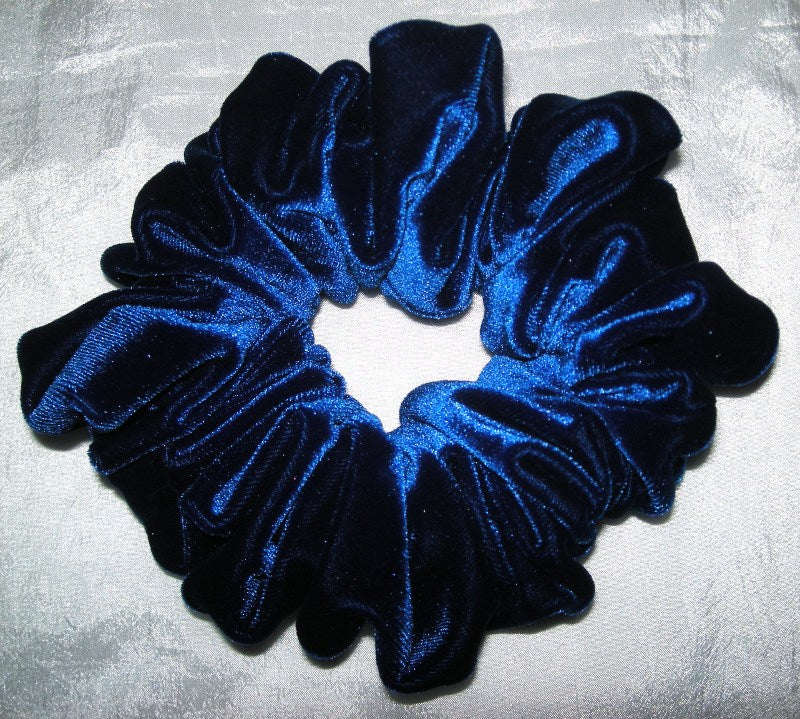 Royal Blue Velvet Scrunchies - Full