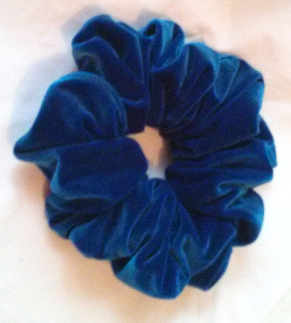 Royal Blue Velvet Scrunchies - Jumbo