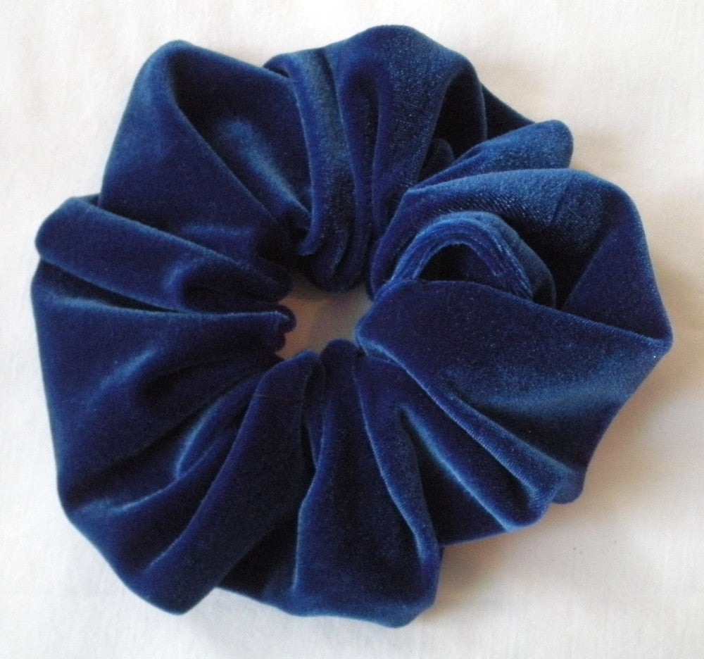 Royal Blue Velvet Scrunchies - Large