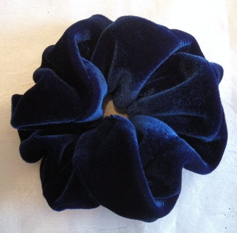 Royal Blue Velvet Scrunchies - Small