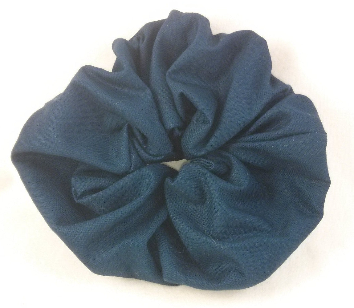 Navy Blue Cotton Scrunchy - Large