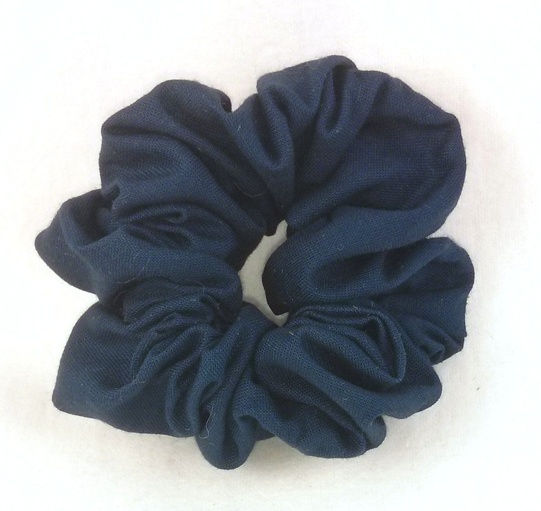 Navy Blue Cotton Scrunchy - Small