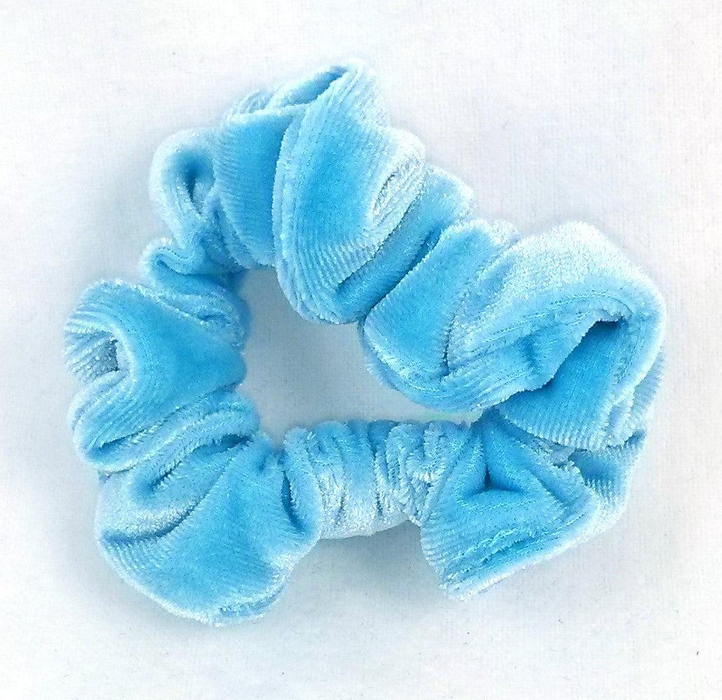 Light blue velvet - Twiggy Scrunchies