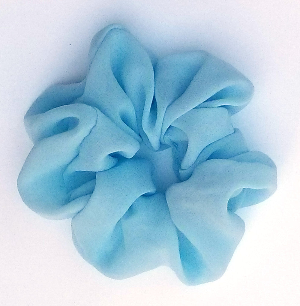 Baby Blue Chiffon Hair Scrunchy - Regular