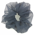 Navy Blue Chiffon Hair Scrunchie - Regular