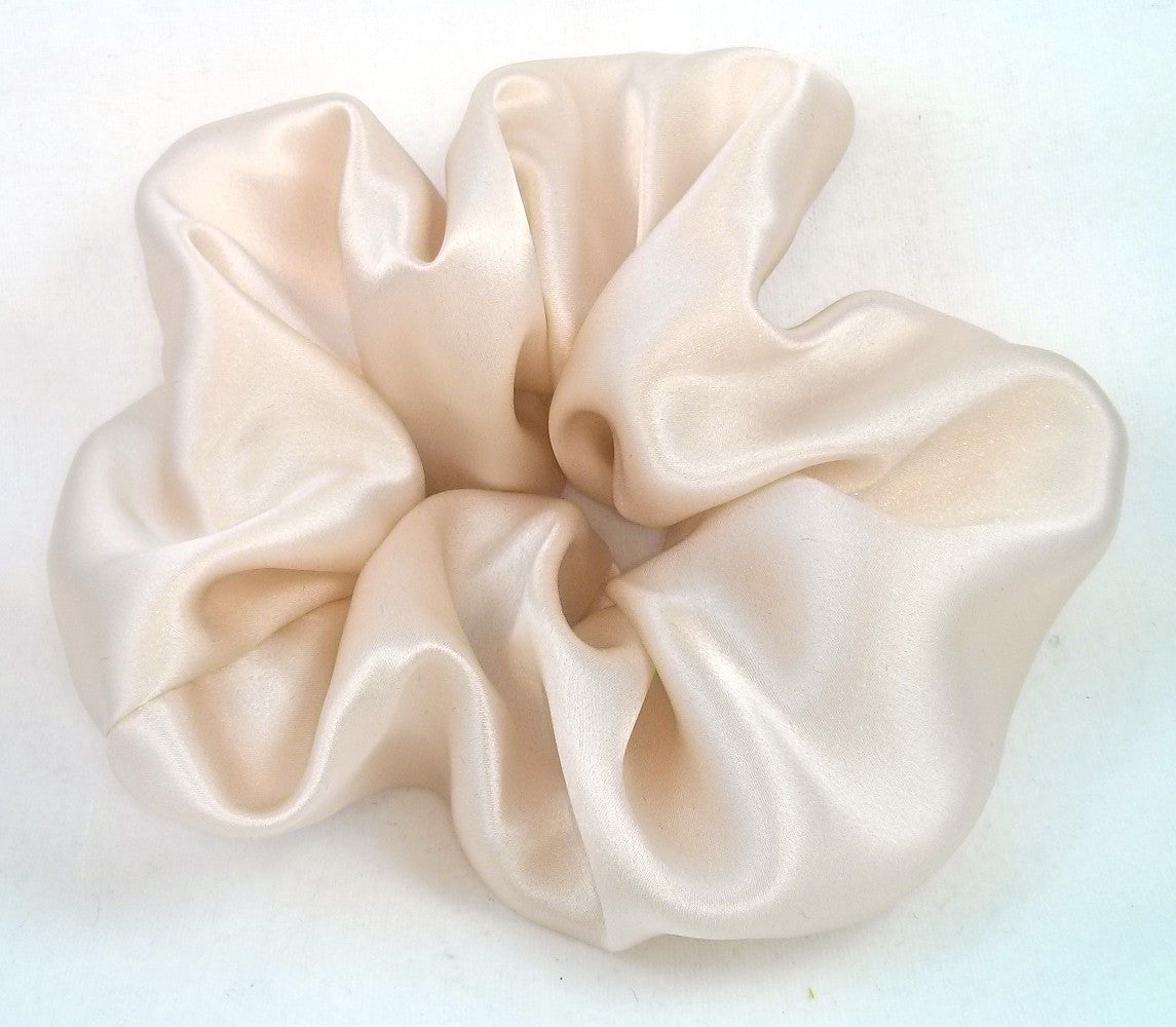 Champagne Silk Charmeuse Scrunchy - Large