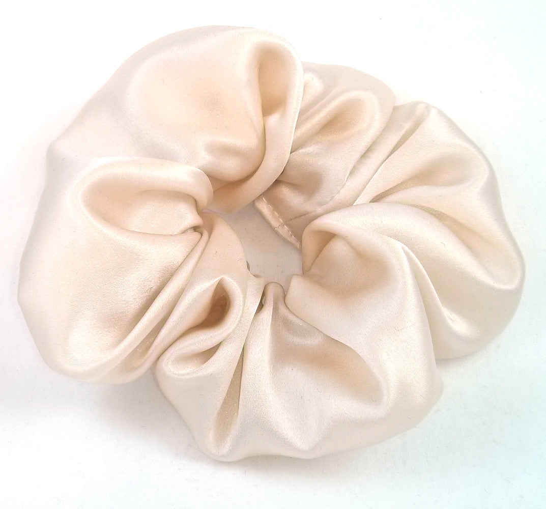Champagne Silk Charmeuse Scrunchy - Regular