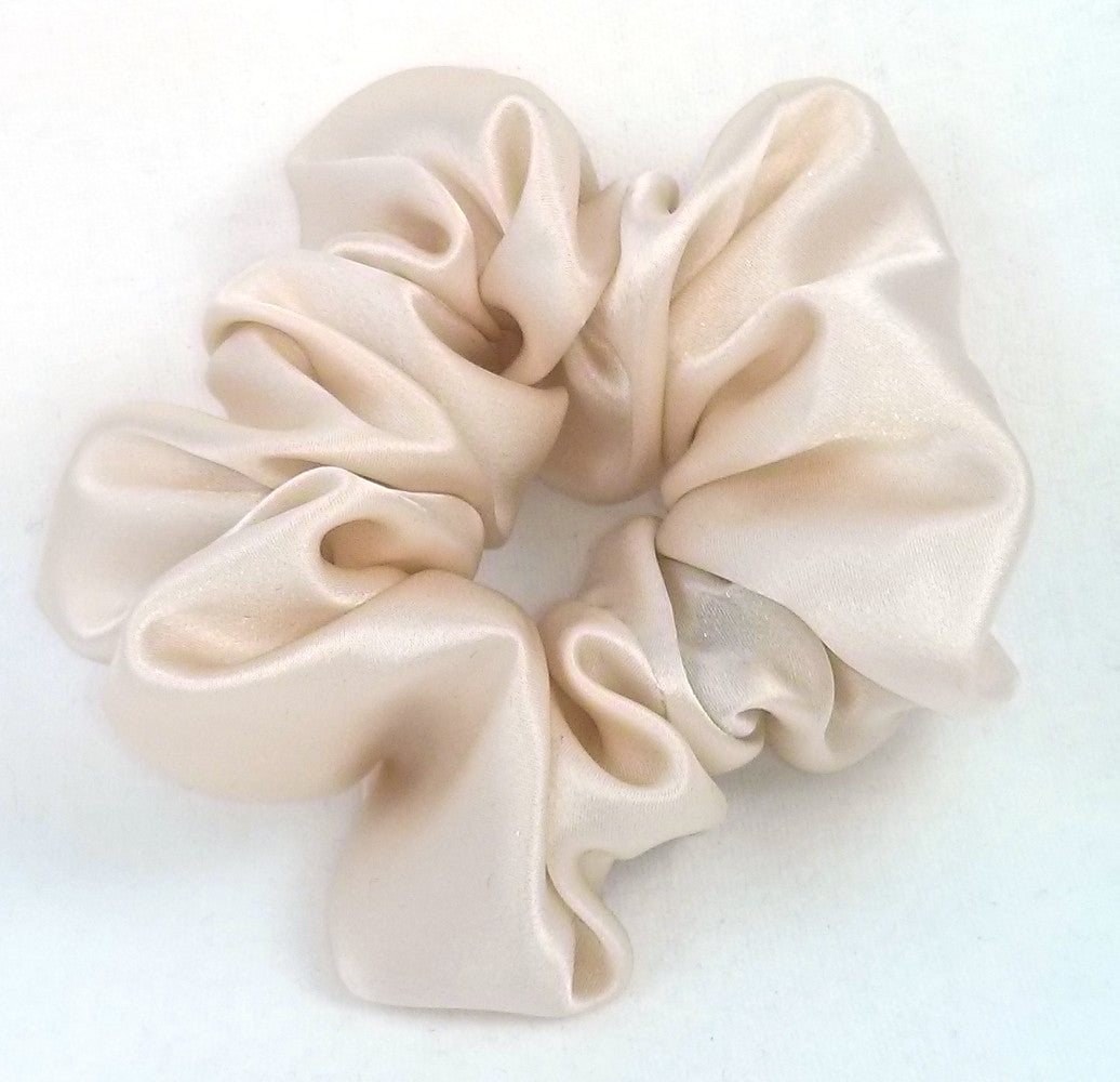 Champagne Silk Charmeuse Scrunchy - Small