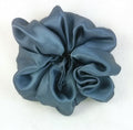 Charcoal Gray Silk Charmeuse Scrunchy - Regular