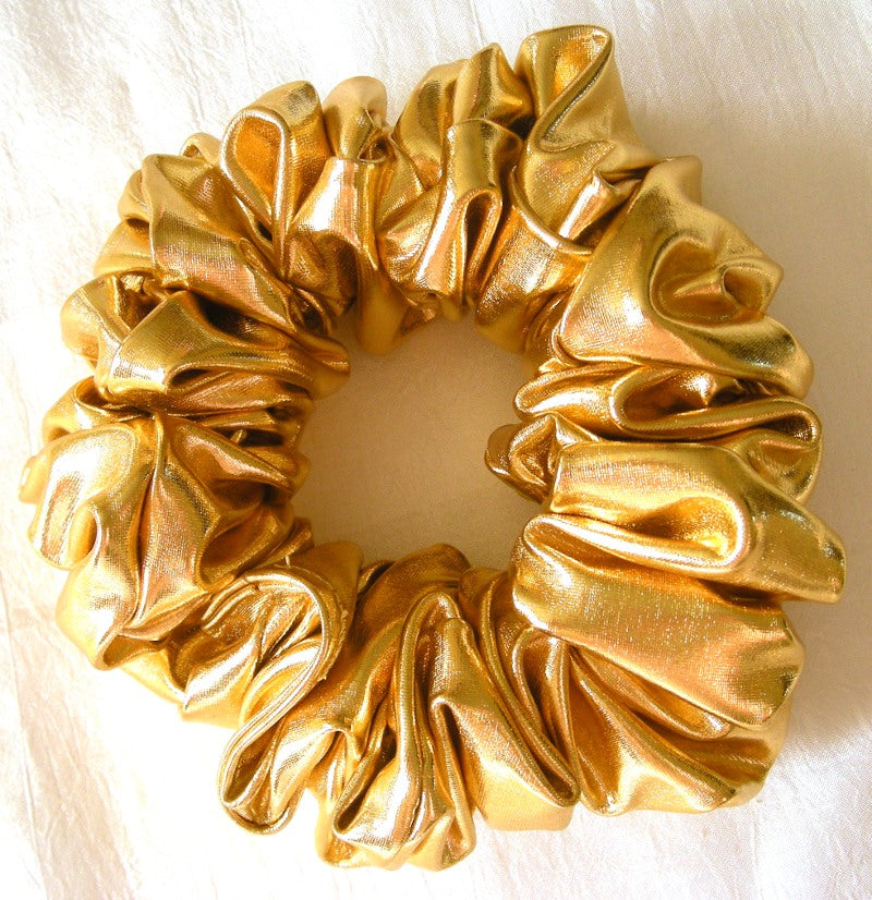 Gold (Metallic) Hair Scrunchy - Full