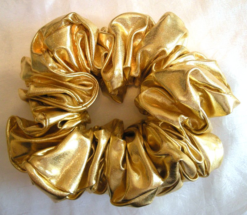 Gold (Metallic) Hair Scrunchy - Jumbo