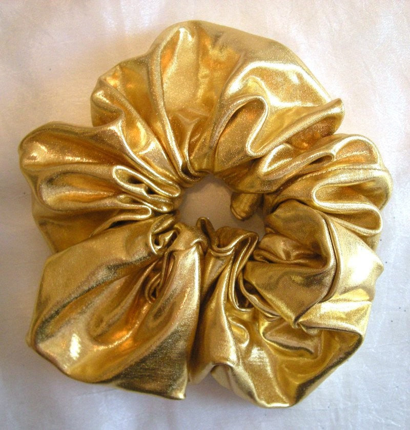 Gold (Metallic) Hair Scrunchy - Large
