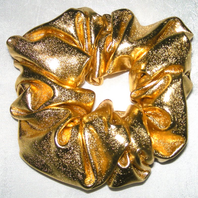 Gold (Metallic) Hair Scrunchy - Regular