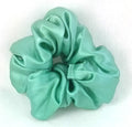 Sea Glass Light Green Silk Charmeuse Scrunchy - Regular