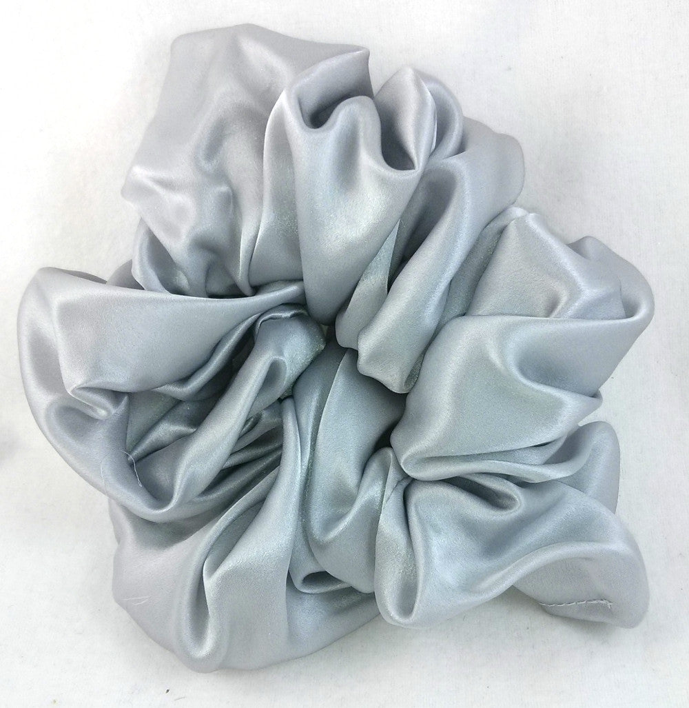 Dove Gray Silk Charmeuse Scrunchy - Jumbo