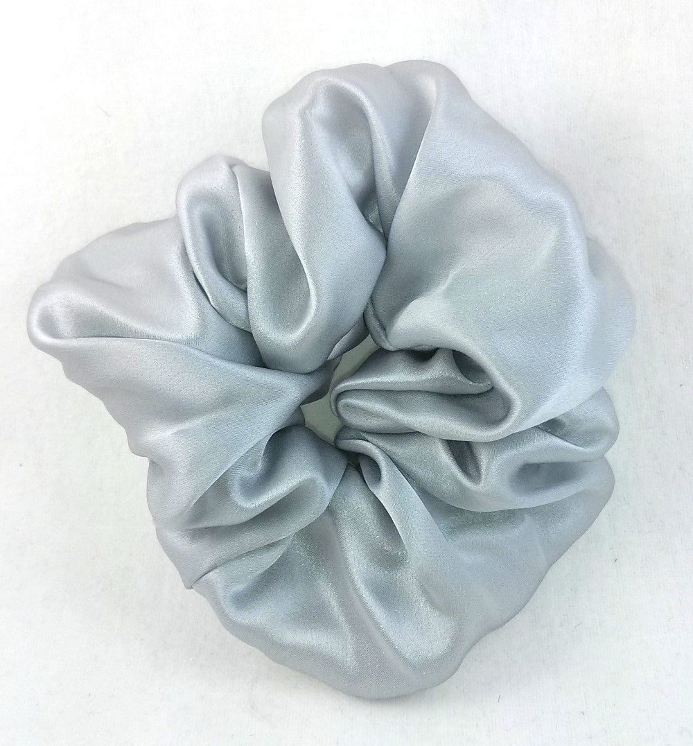 Dove Gray Silk Charmeuse Scrunchy - Regular
