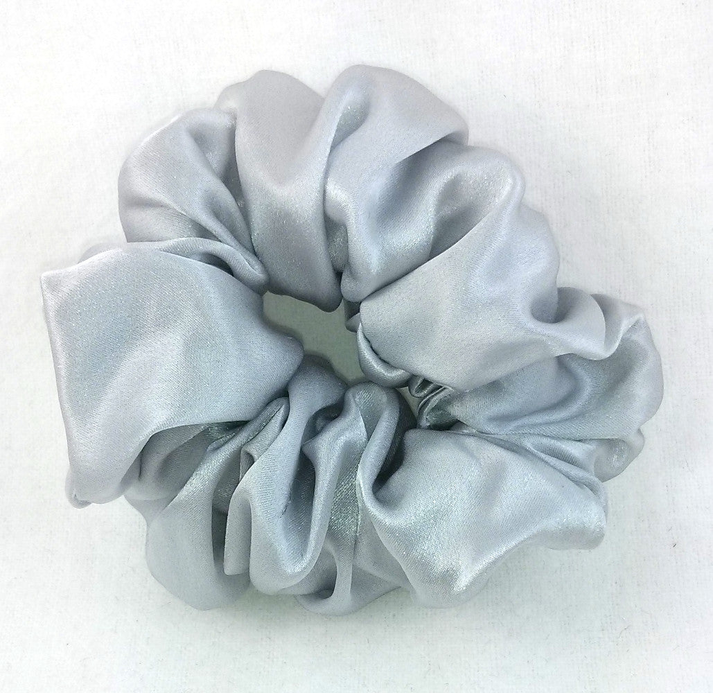 Dove Gray Silk Charmeuse Scrunchy - Small
