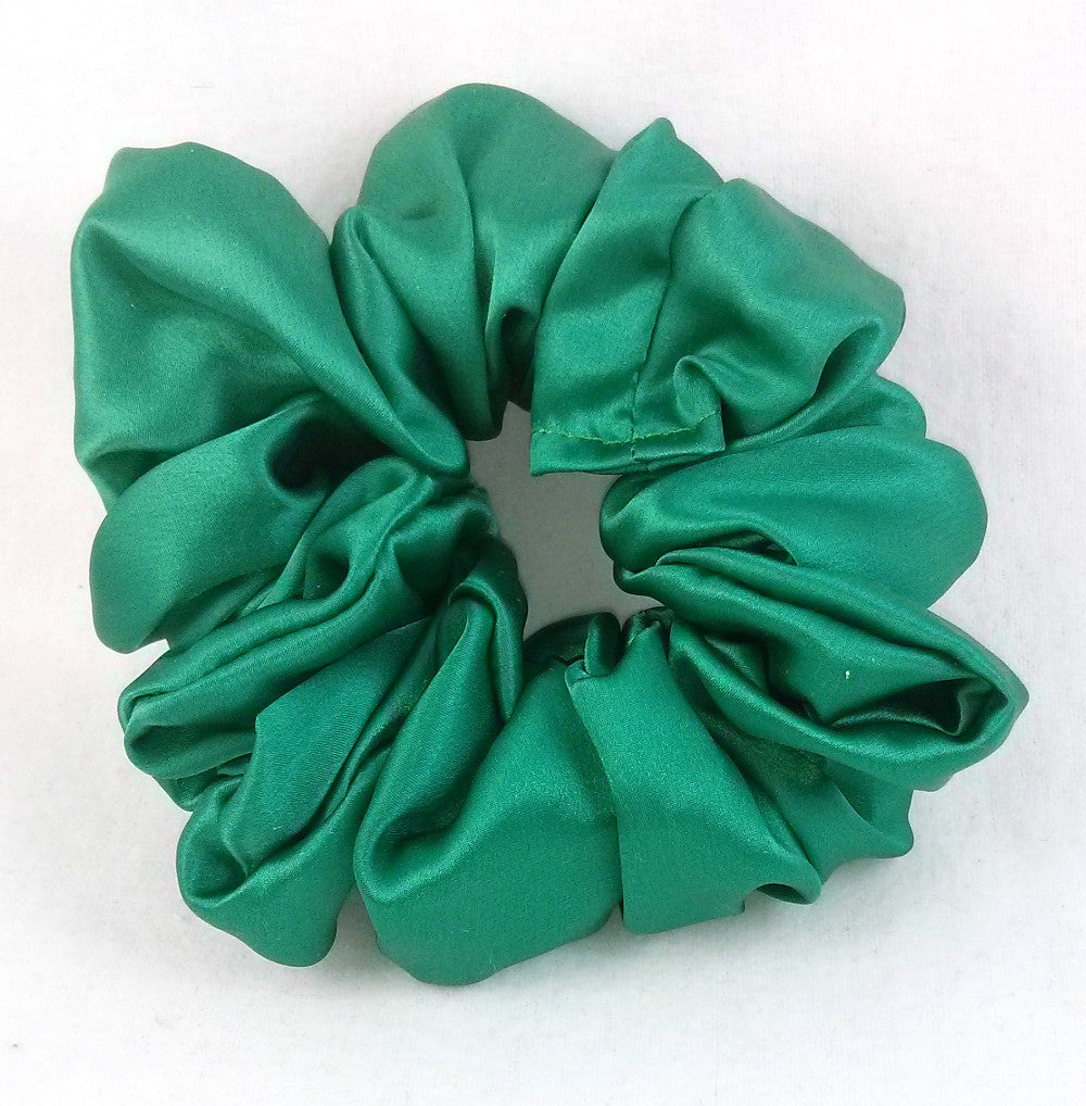 Emerald Green Silk Charmeuse Scrunchy - Full