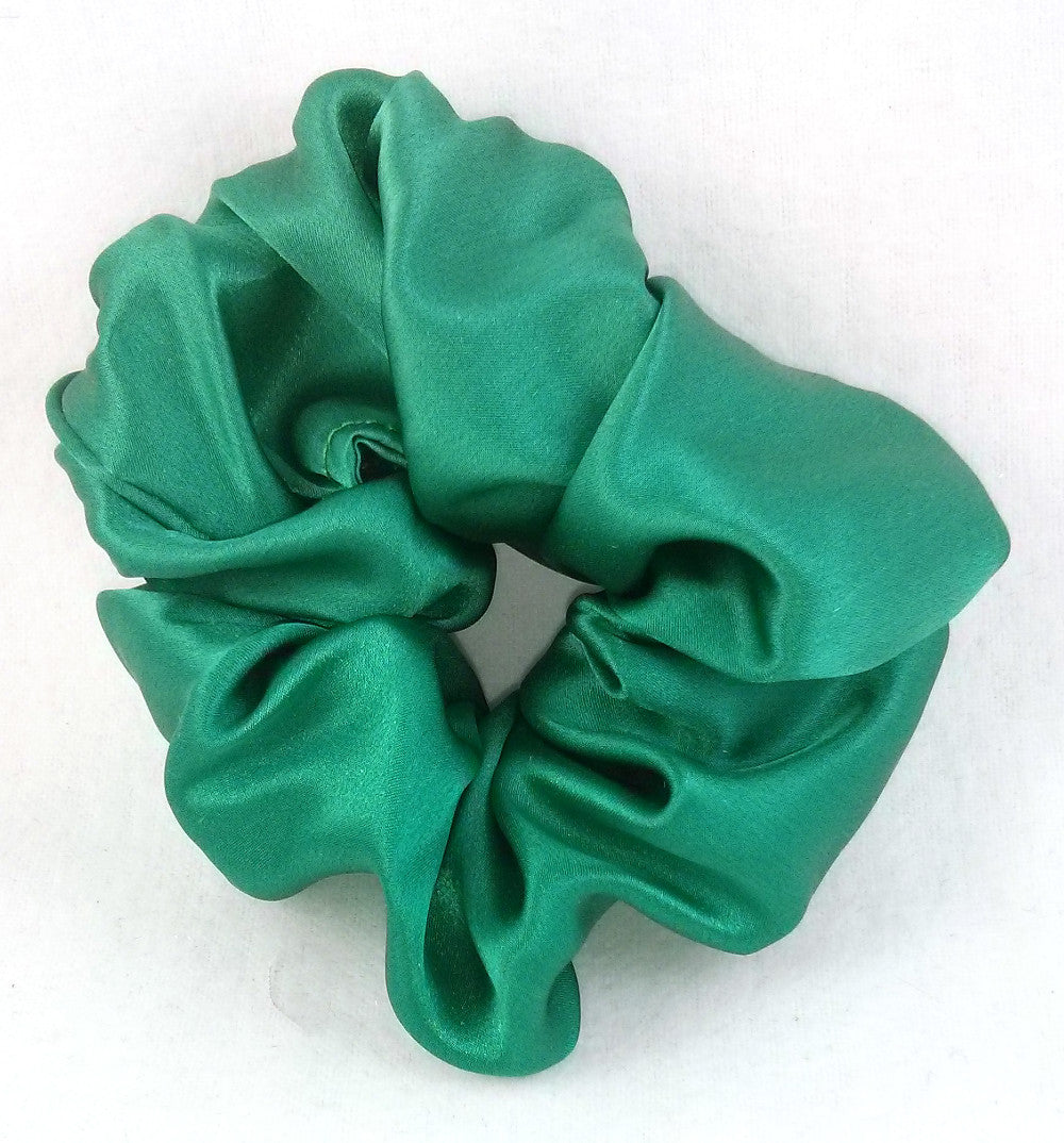 Emerald Green Silk Charmeuse Scrunchy - Regular