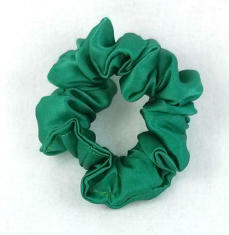Emerald Green Silk Charmeuse Scrunchy - Twiggy Scrunchies