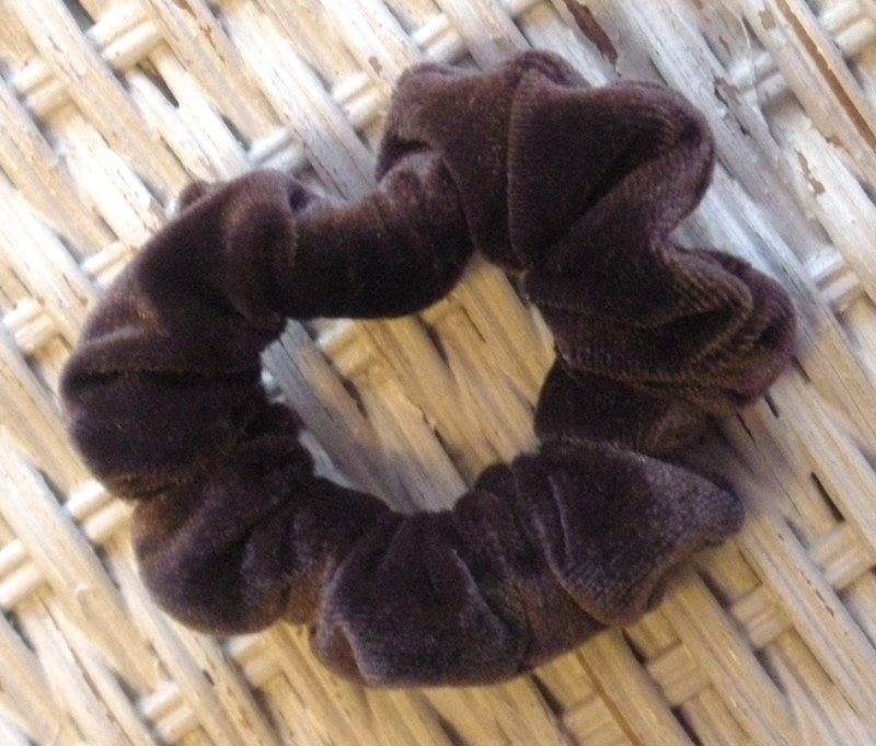 Charcoal Velvet Hair Scrunchies - Twiggy Scrunchies