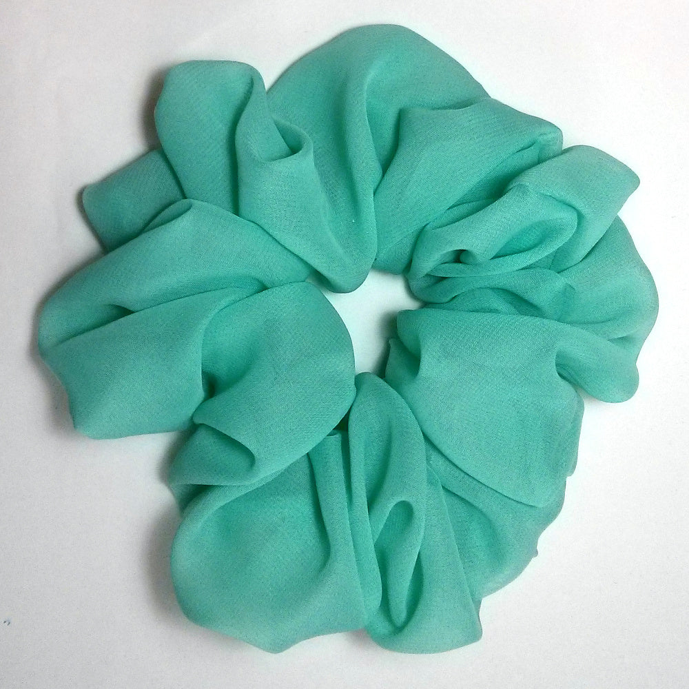 Mint Chiffon Hair Scrunchy - Jumbo
