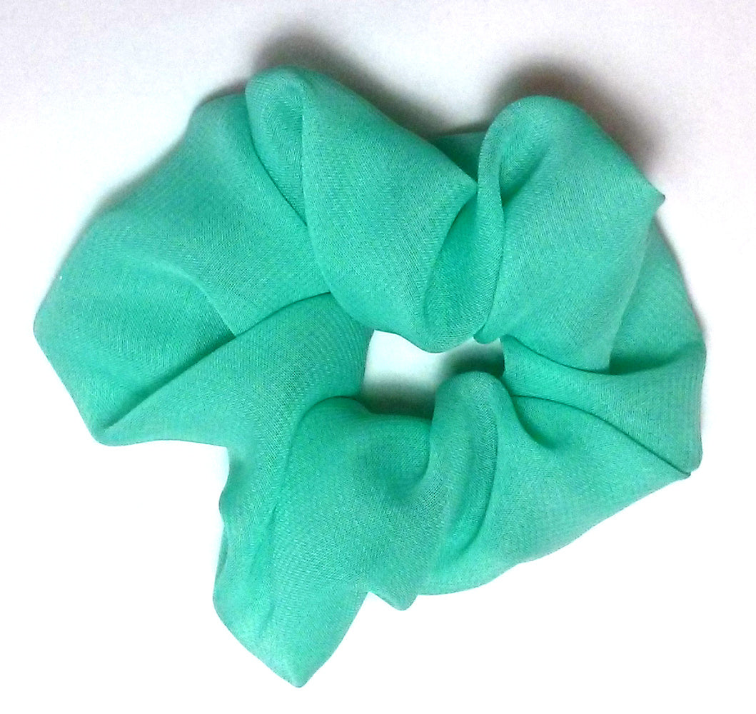 Mint Chiffon Hair Scrunchy - Small