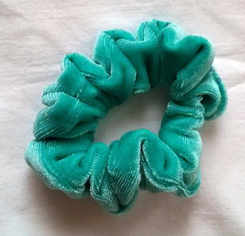 Seafoam- Light Green Velvet Hair Scrunchy - Twiggy Scrunchies