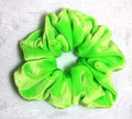 Lime Green Stretch Velvet Hair Scrunchy - Regular
